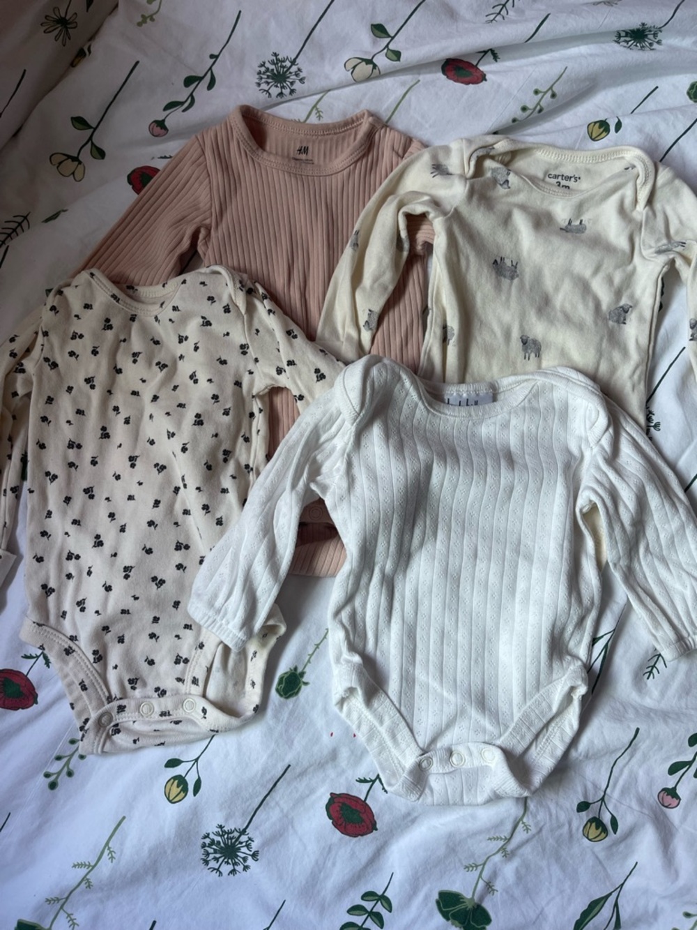 Baby girl long sleeve onsie bundle